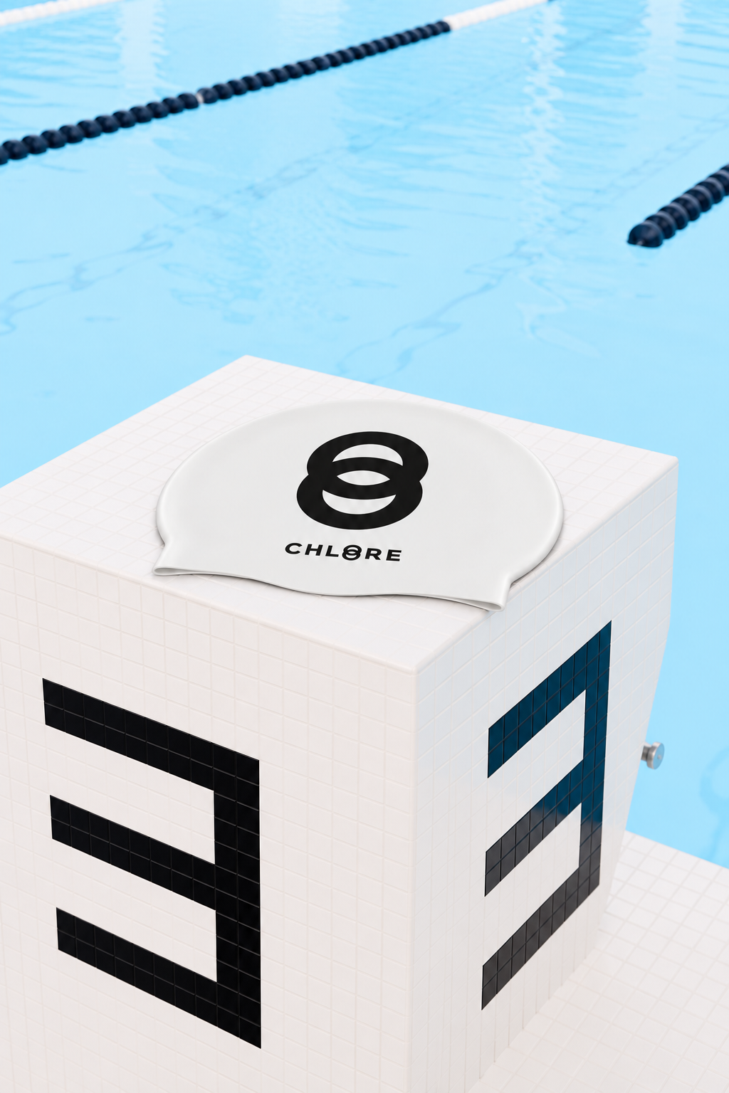 Swimcap Logo Noir Blanc