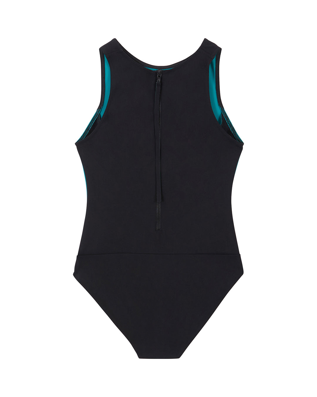 RACING CLUB Sporty Swimsuit - Black & Jade