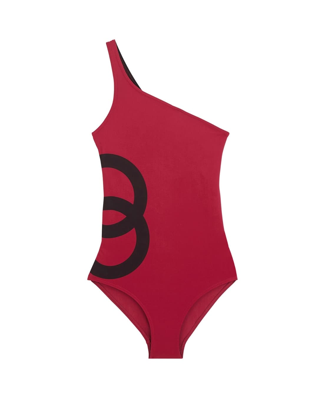 Chlore Swimwear - BRUAY Maillot de Bain Une-pièce asymétrique - Rouge Massaï