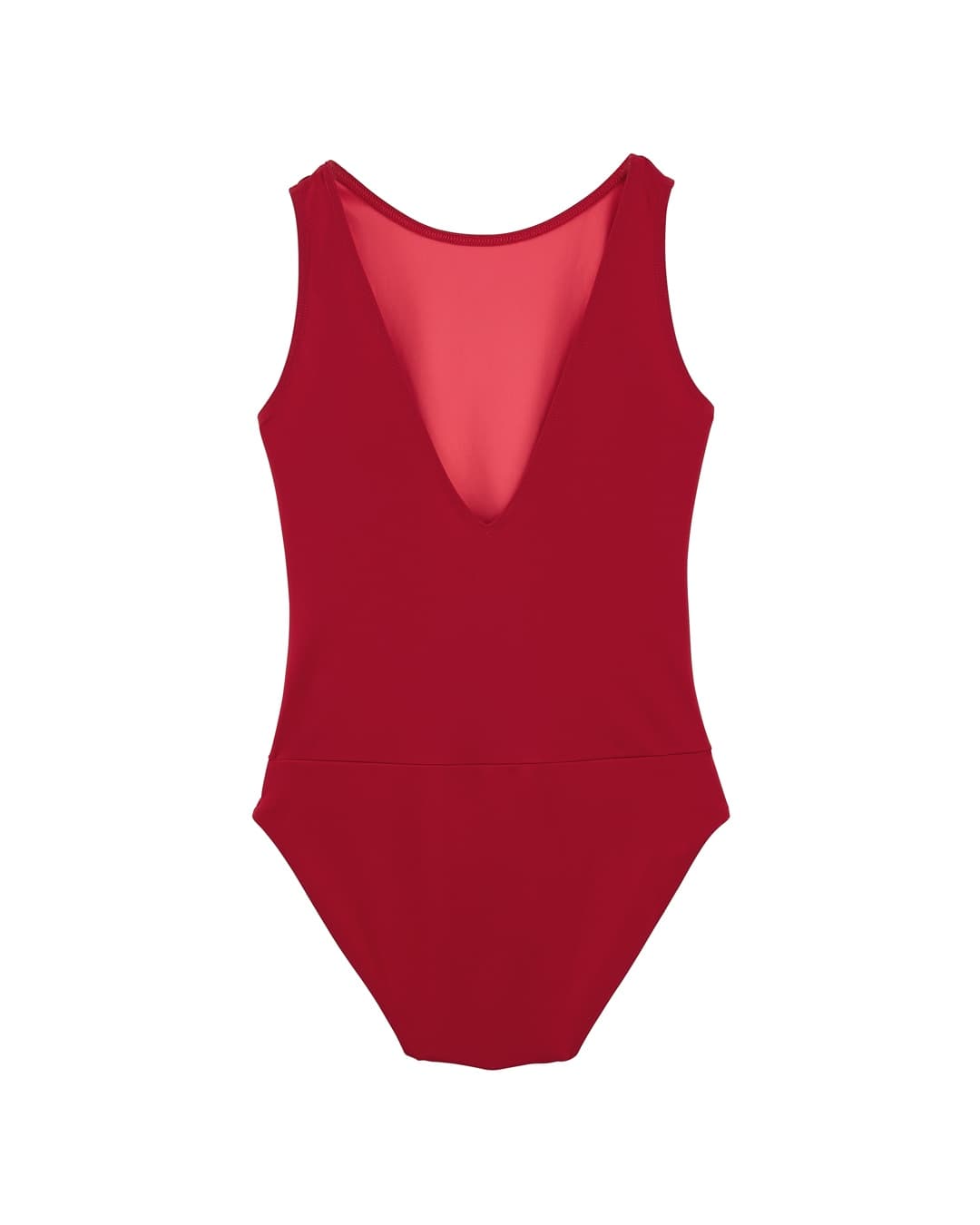 Chlore Swimwear - VILLA CAVROIS Maillot de Bain Une-pièce V dos - Rouge